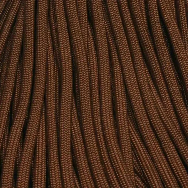 4 mm (5/32”) 550 Paracord Chocolate Brown (Espresso) Made in the USA Nylon/Nylon El Wood Braiding Co