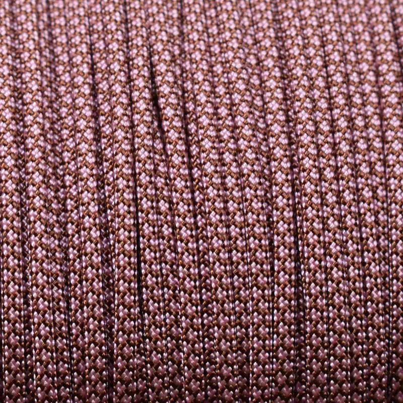 550 Paracord Chocolate with Lavender Diamonds Made in the USA Nylon/Nylon (100 ft)