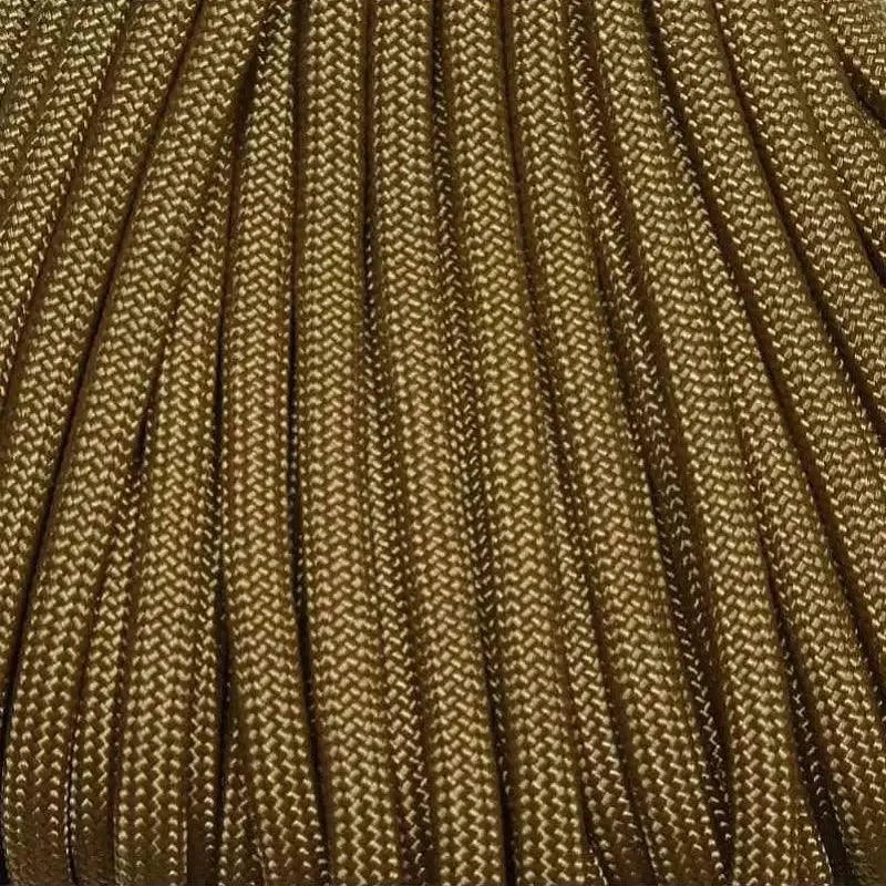4 mm (5/32”) 550 Paracord Coyote Brown Made in the USA Poly/Nylon Atwood Rope MFG