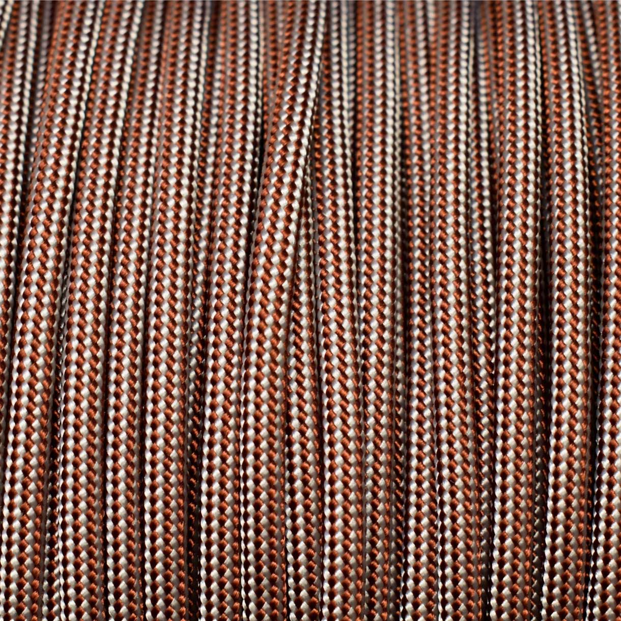 *550 Paracord Cream and Chocolate Stripes Made in the USA Nylon/Nylon (1,000 ft) - Paracord Galaxy