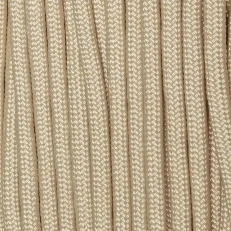 4 mm (5/32”) 550 Paracord Cream Made in the USA Nylon/Nylon El Wood Braiding Co