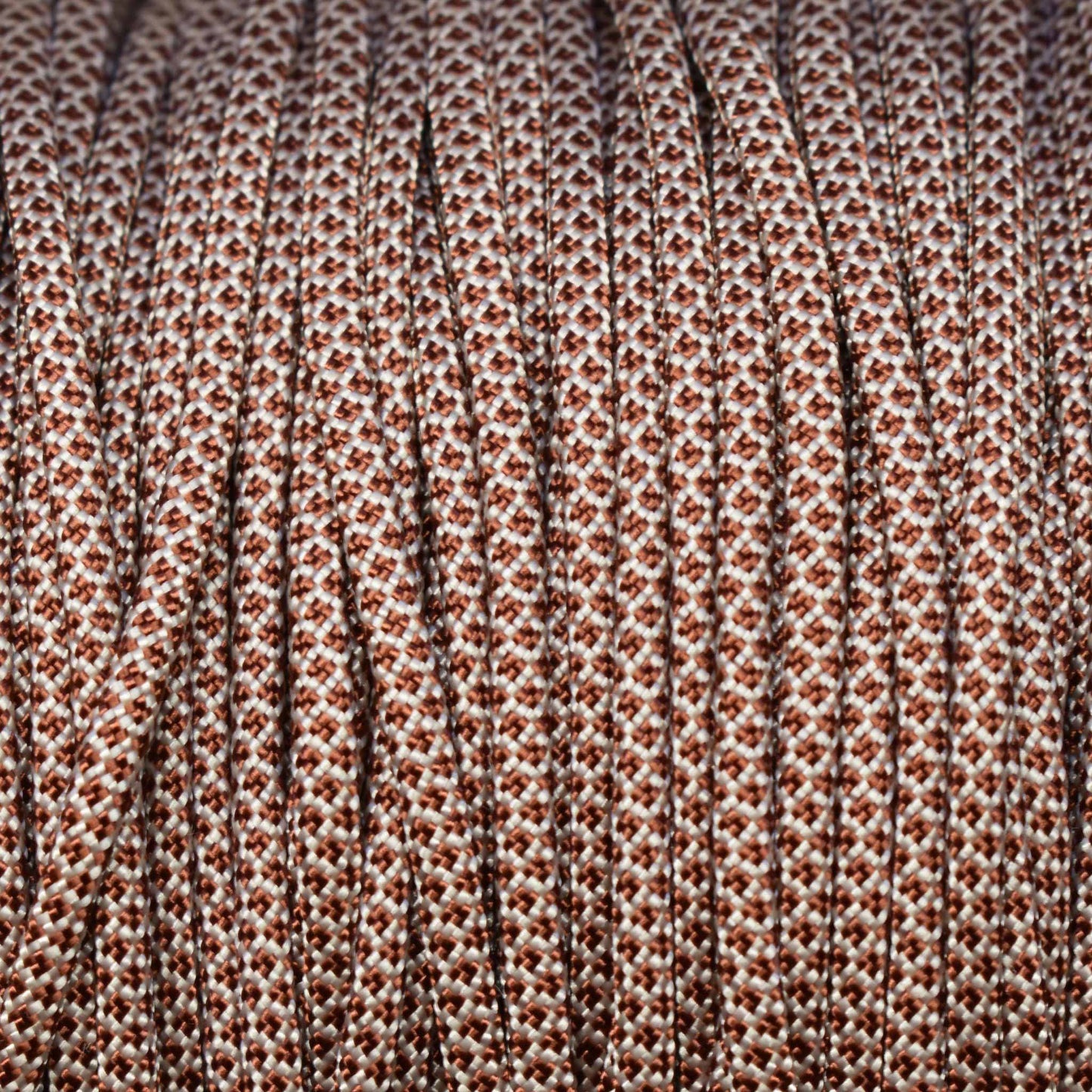 550 Paracord Cream with Rust Diamonds Made in the USA Nylon/Nylon (1000 FT.) - Paracord Galaxy