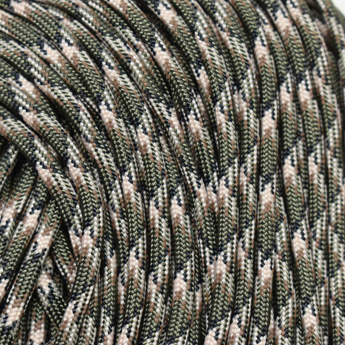 4 mm (5/32”) 550 Paracord Deep Wood Made in the USA Nylon/Nylon El Wood Braiding Co