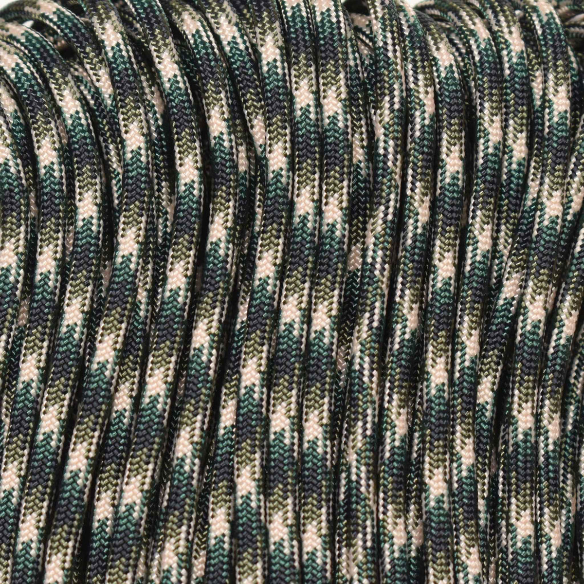 4 mm (5/32”) 550 Paracord Dense Woods Made in the USA Nylon/Nylon El Wood Braiding Co