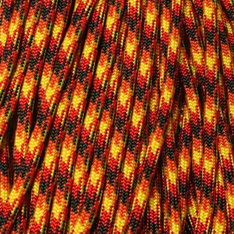 4 mm (5/32”) 550 Paracord Flame Made in the USA Nylon/Nylon El Wood Braiding Co