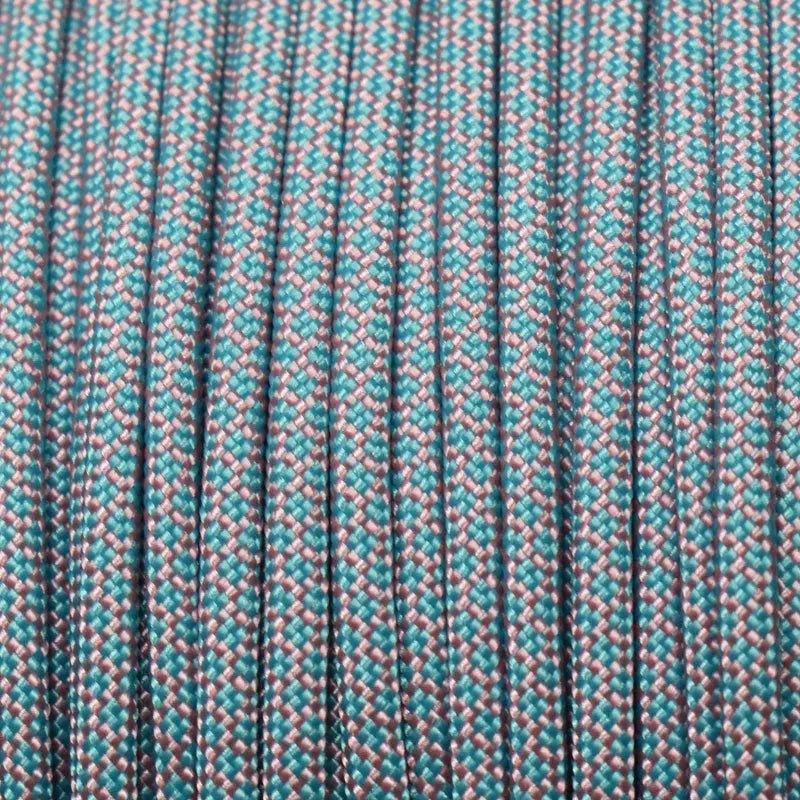 550 Paracord FS Lavender with Neon Turquoise Diamonds Made in the USA Nylon/Nylon (1000 FT.) - Paracord Galaxy