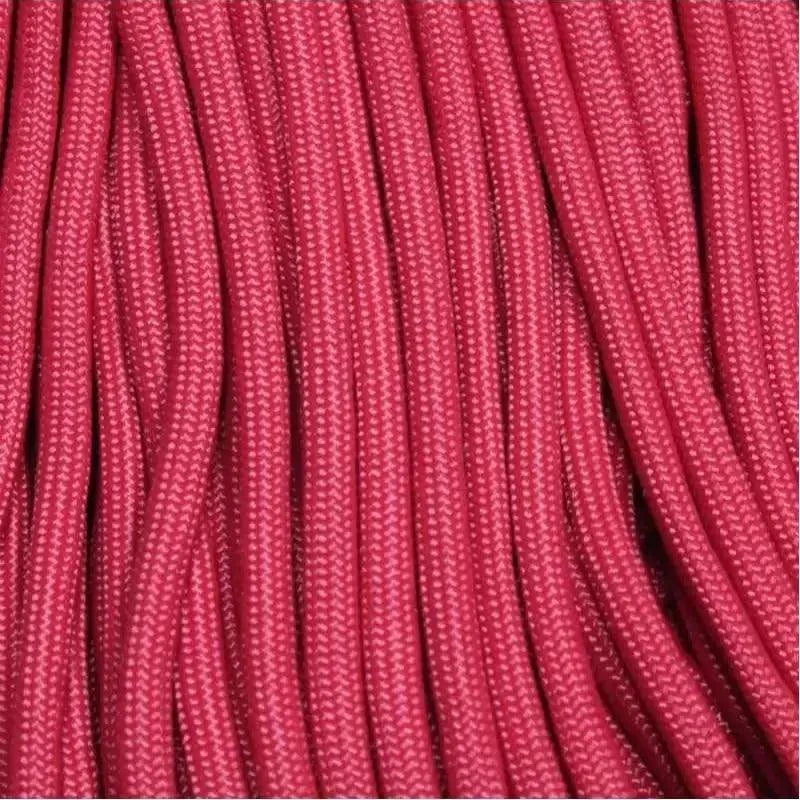 4 mm (5/32”) 550 Paracord Fuchsia Made in the USA Nylon/Nylon El Wood Braiding Co