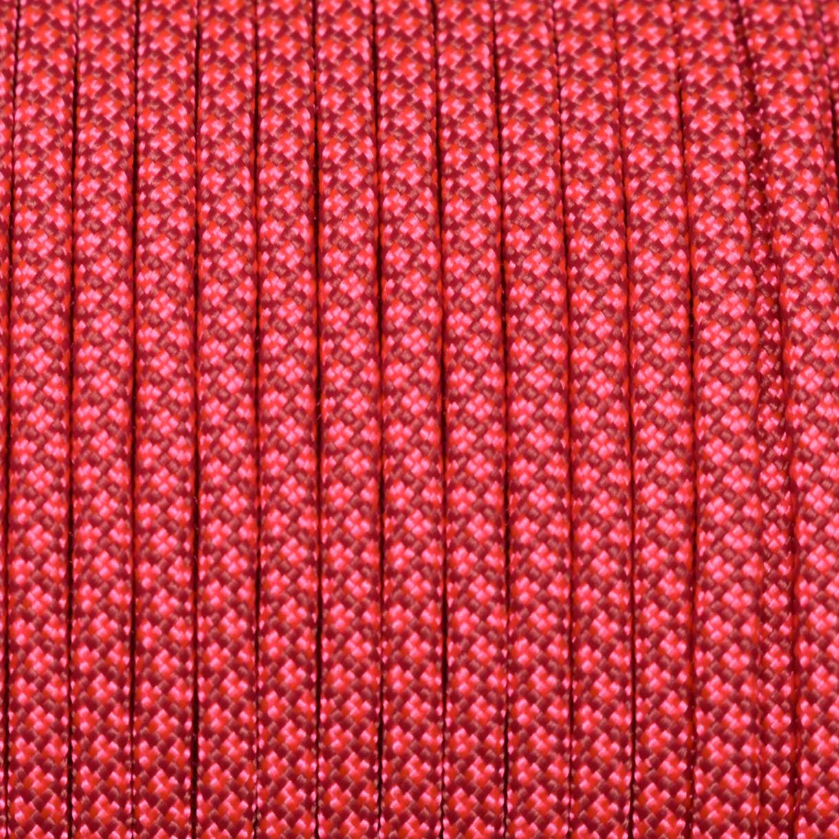 *550 Paracord Fuchsia w/Neon Pink Diamonds Made in the USA Nylon/Nylon (1000 FT.) - Paracord Galaxy