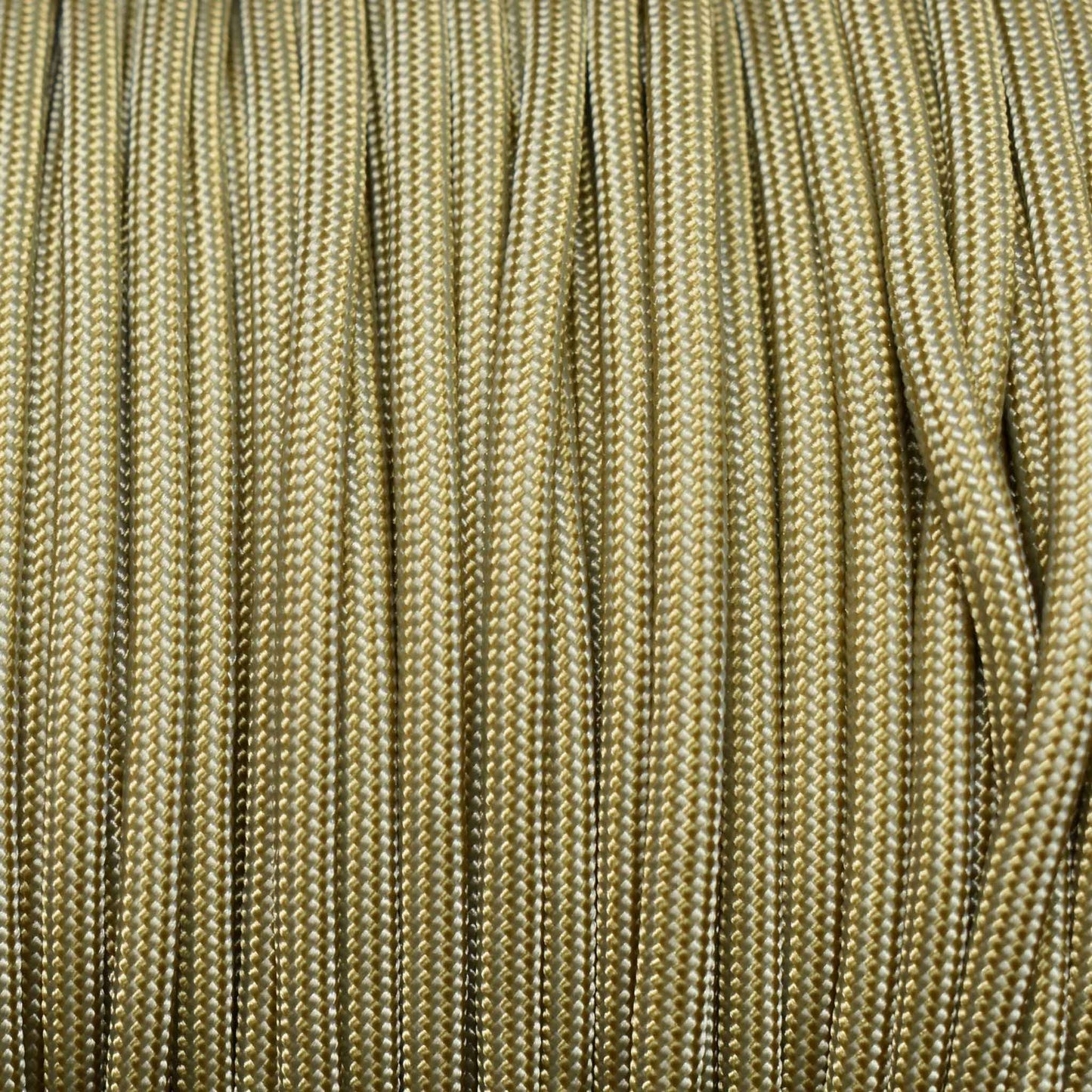 550 Paracord Gold and Silver Gray Stripes Made in the USA Nylon/Nylon (1000 FT.) - Paracord Galaxy