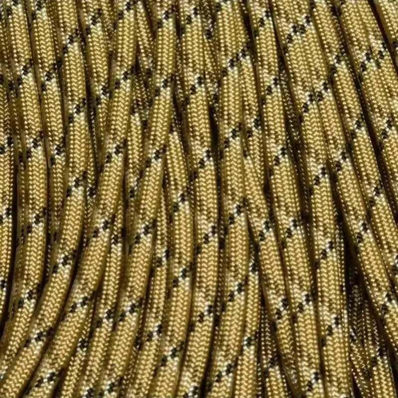 4 mm (5/32”) 550 Paracord Golden Desert Camo Pattern Made in the USA Nylon/Nylon El Wood Braiding Co
