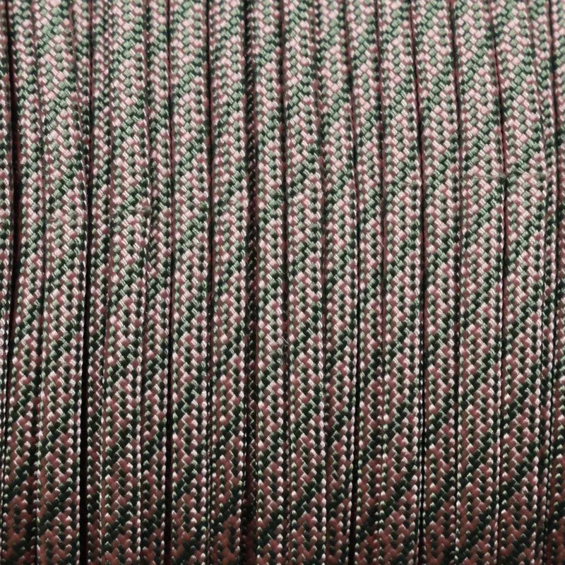 550 Paracord Helix FS Lavender Pink w/Charcoal Gray Made in the USA Nylon/Nylon (1000 FT.) - Paracord Galaxy