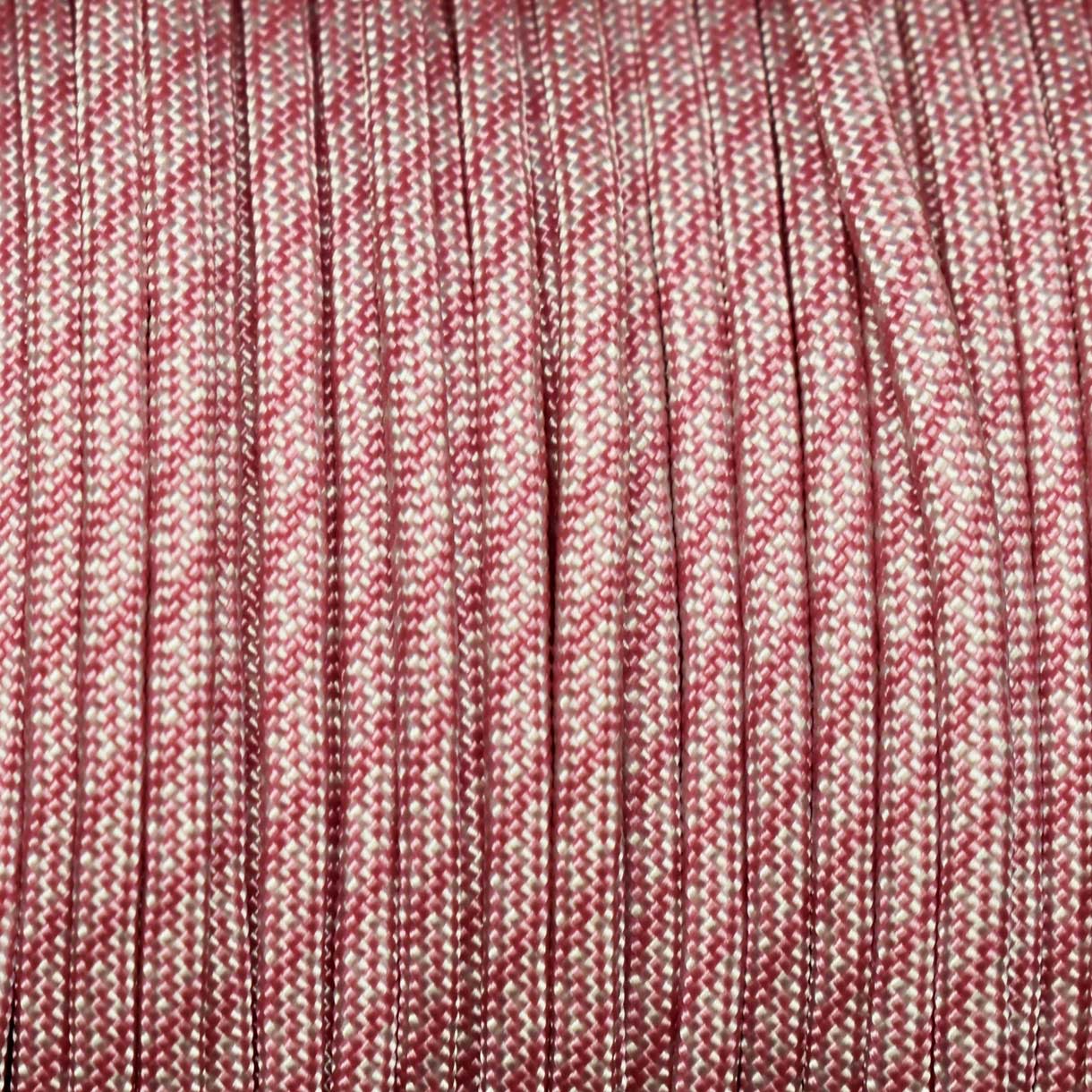 *550 Paracord Helix White w/Lavender Pink Made in the USA Nylon/Nylon (1000 FT.) - Paracord Galaxy