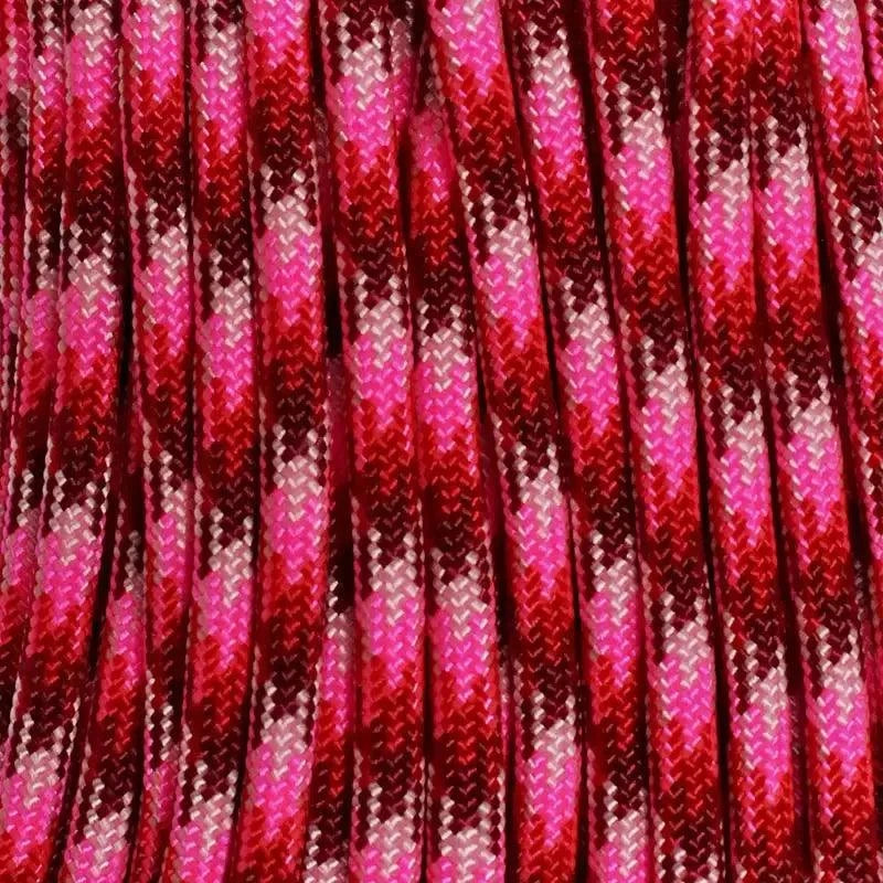 4 mm (5/32”) 550 Paracord Hot Stuff Made in the USA Nylon/Nylon (100 ft) El Wood Braiding Co