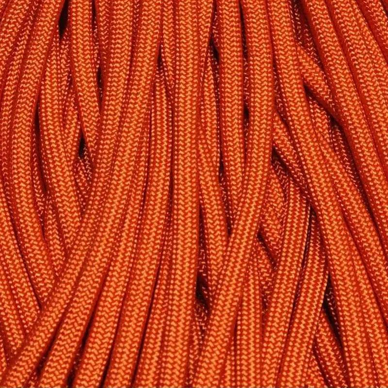 4 mm (5/32”) 550 Paracord International Orange Made in the USA Nylon/Nylon El Wood Braiding Co