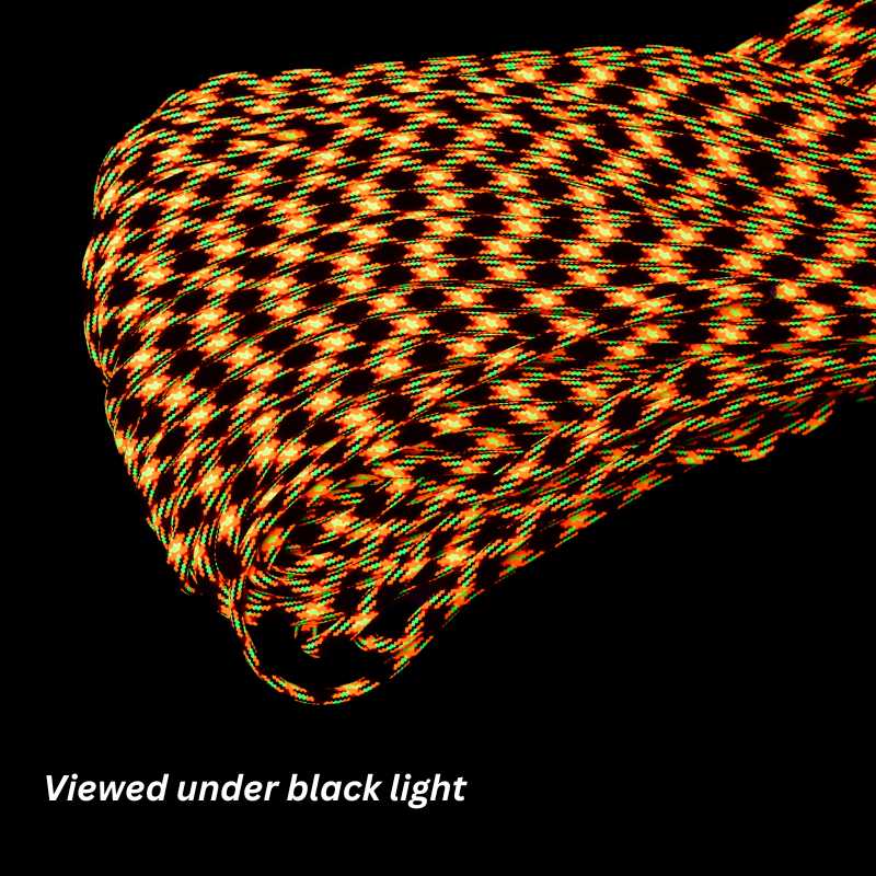 4 mm (5/32”) 550 Paracord Lava Flow Made in the USA Nylon/Nylon (100 ft) El Wood Braiding Co