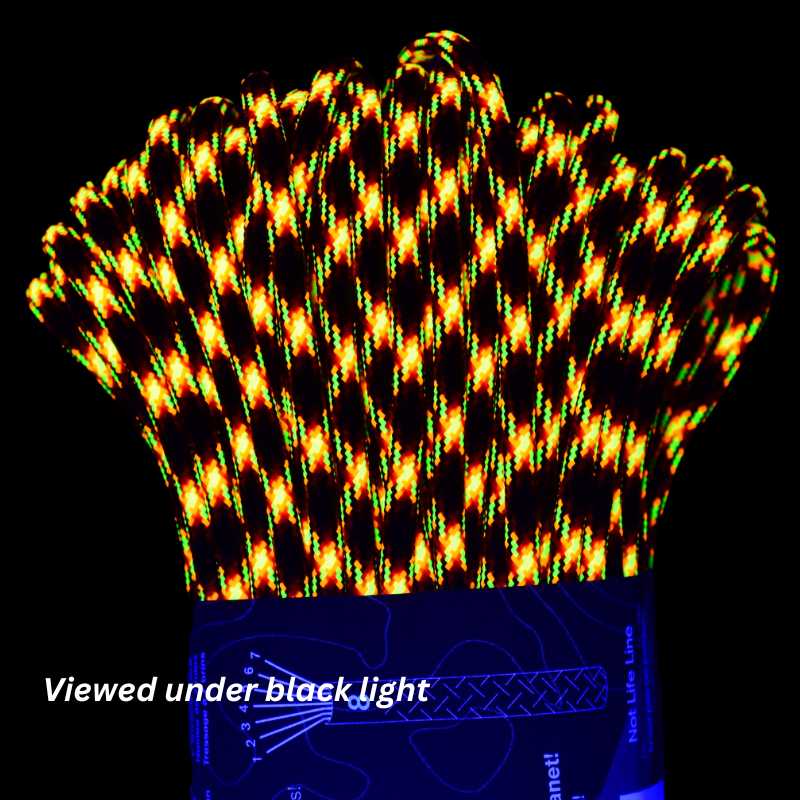 550 Paracord Lava Flow Made in the USA Polyester/Nylon (100 FT.) - Paracord Galaxy