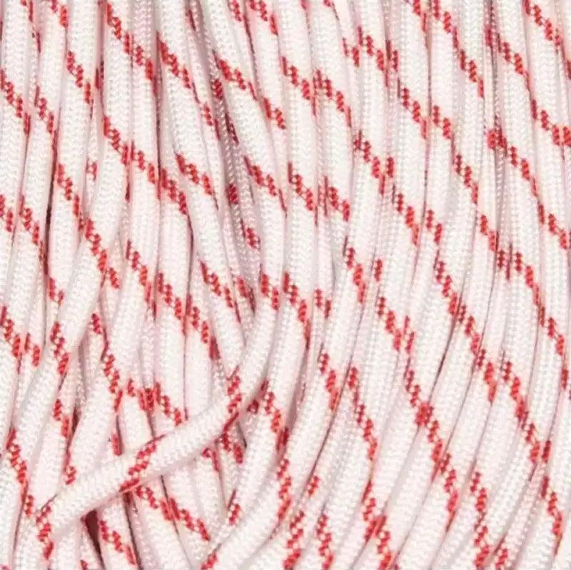 4 mm (5/32”) 550 Paracord Lifeguard (Nurses-Thin Red Line) Made in the USA Nylon/Nylon (100 ft) El Wood Braiding Co