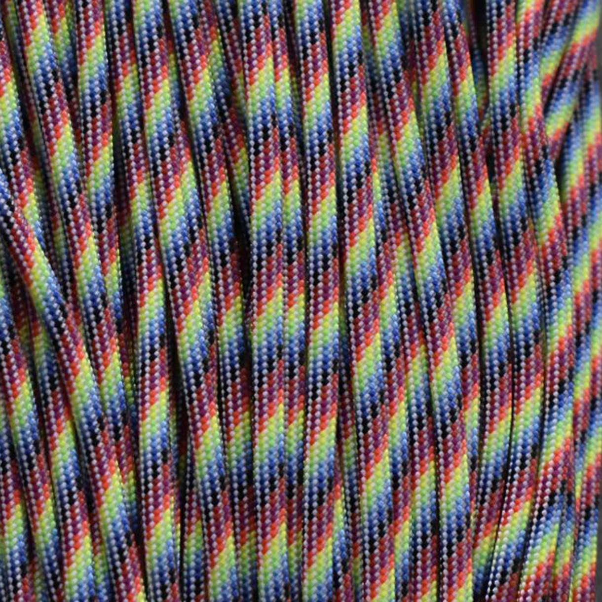 4 mm (5/32”) 550 Paracord Light Stripes Made in the USA Nylon/Nylon (100 ft) El Wood Braiding Co