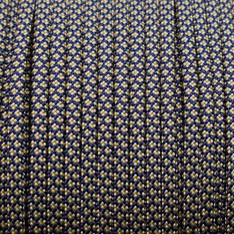 550 Paracord Midnight Blue w/Gold Diamonds Made in the USA Nylon/Nylon (1000 FT.) - Paracord Galaxy