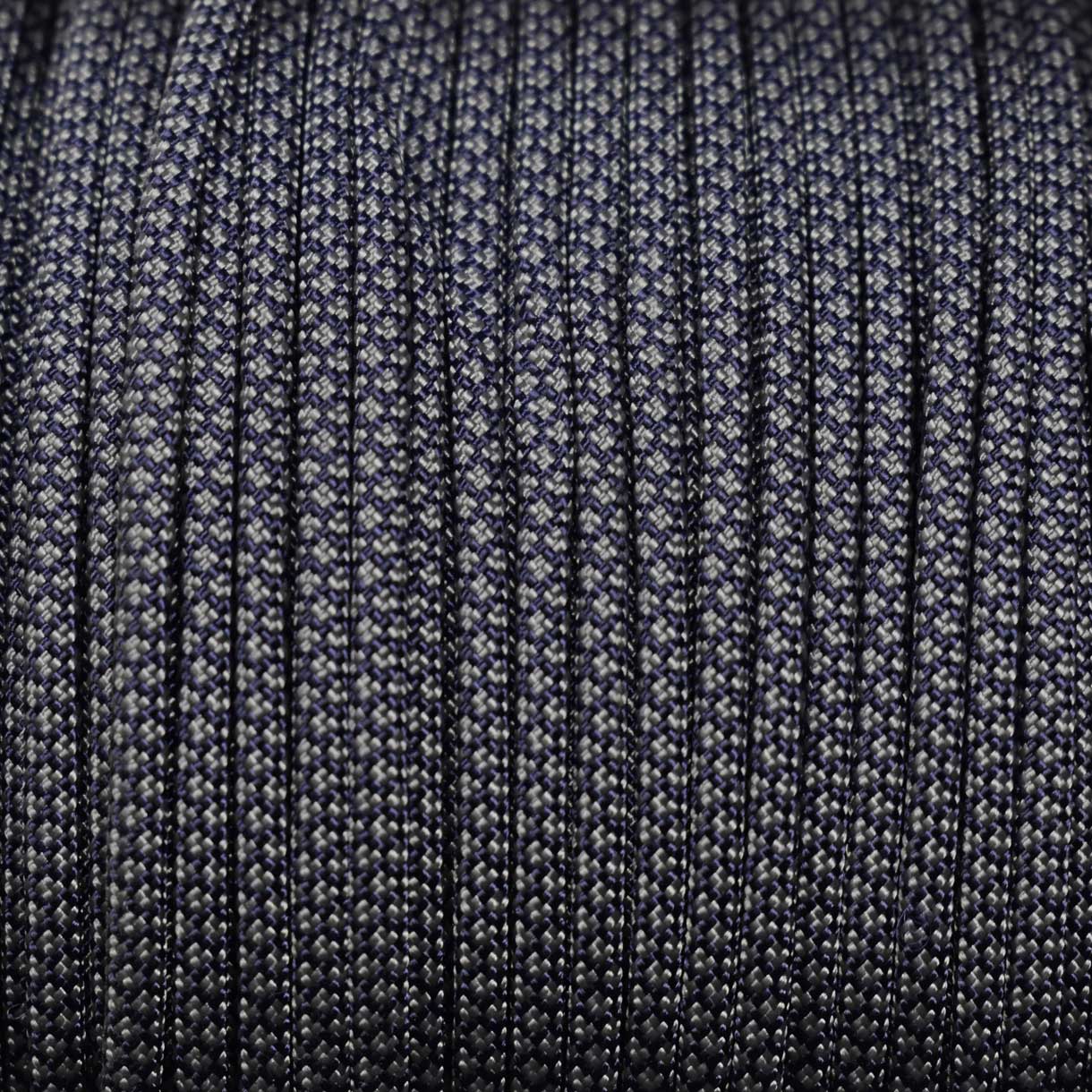 550 Paracord Midnight Blue with Charcoal Diamonds Made in the USA Nylon/Nylon (100 ft)