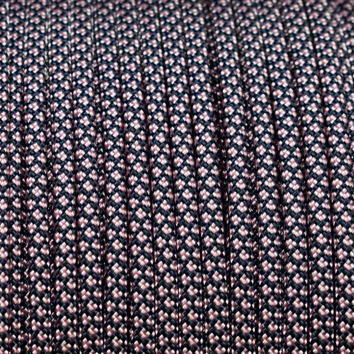 *550 Paracord Midnight Blue w/Rose Pink Diamonds Made in the USA Nylon/Nylon (1000 FT.) - Paracord Galaxy