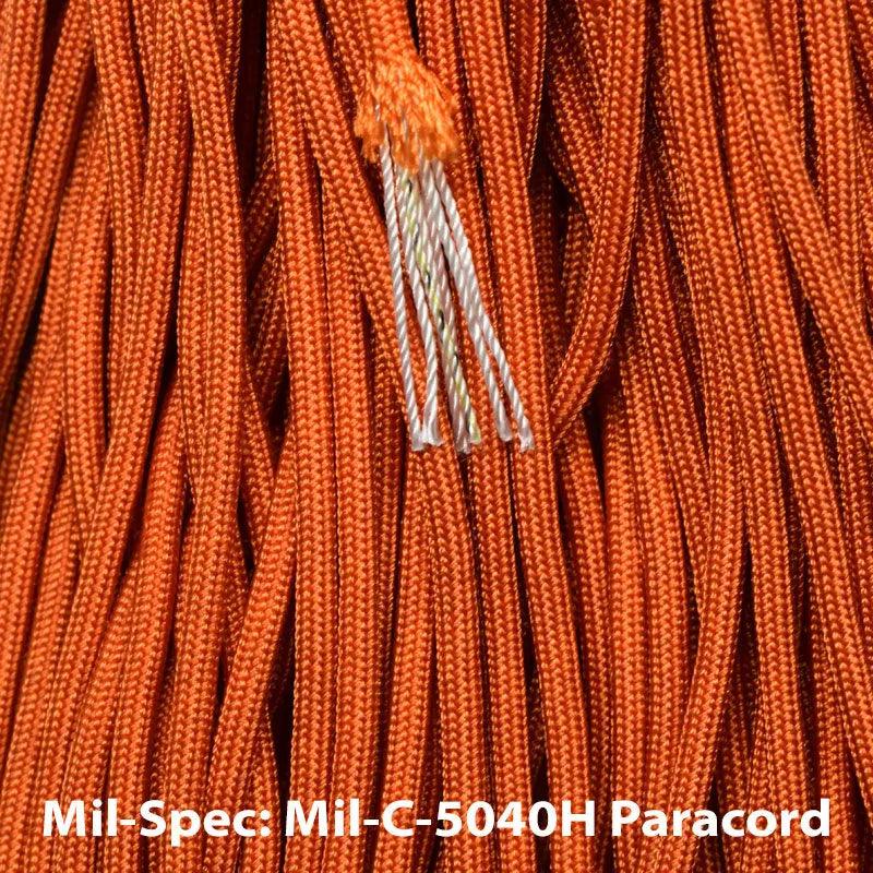 *4 mm (5/32”) 550 Paracord Mil Spec International Orange Made in the USA Nylon/Nylon El Wood Braiding Co