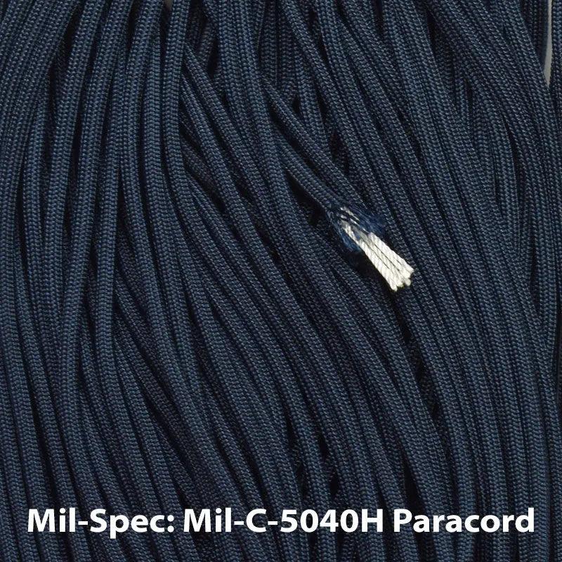 *4 mm (5/32”) 550 Paracord Mil Spec Sea Blue Made in the USA Nylon/Nylon El Wood Braiding Co