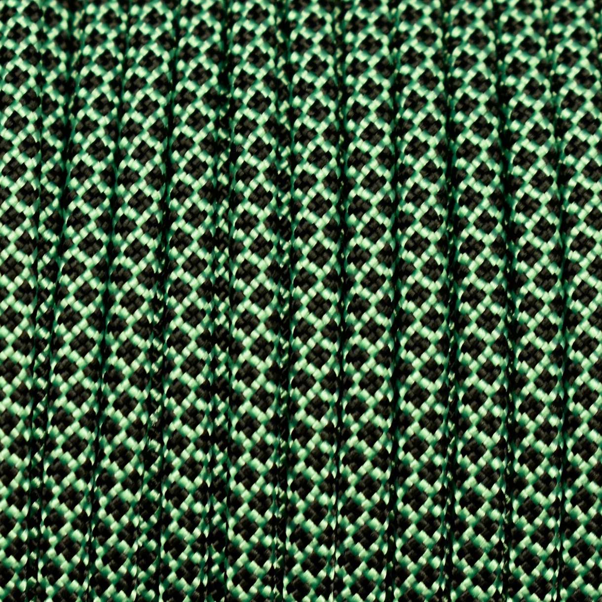 *550 Paracord Mint w/Black Diamonds Made in the USA Nylon/Nylon (1000 FT.) - Paracord Galaxy