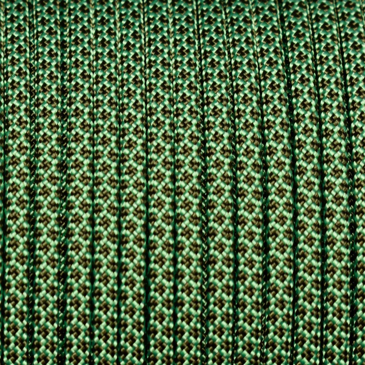 *550 Paracord Mint w/Olive Diamonds Made in the USA Nylon/Nylon (1000 FT.) - Paracord Galaxy