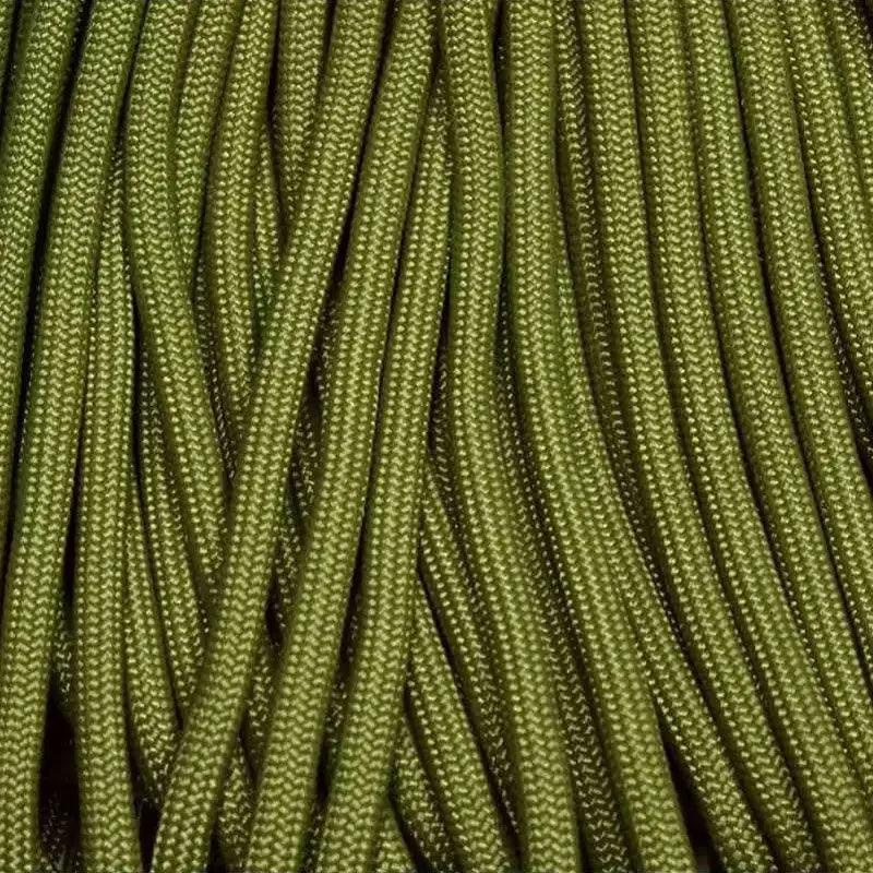 4 mm (5/32”) 550 Paracord Moss Green Made in the USA Nylon/Nylon El Wood Braiding Co