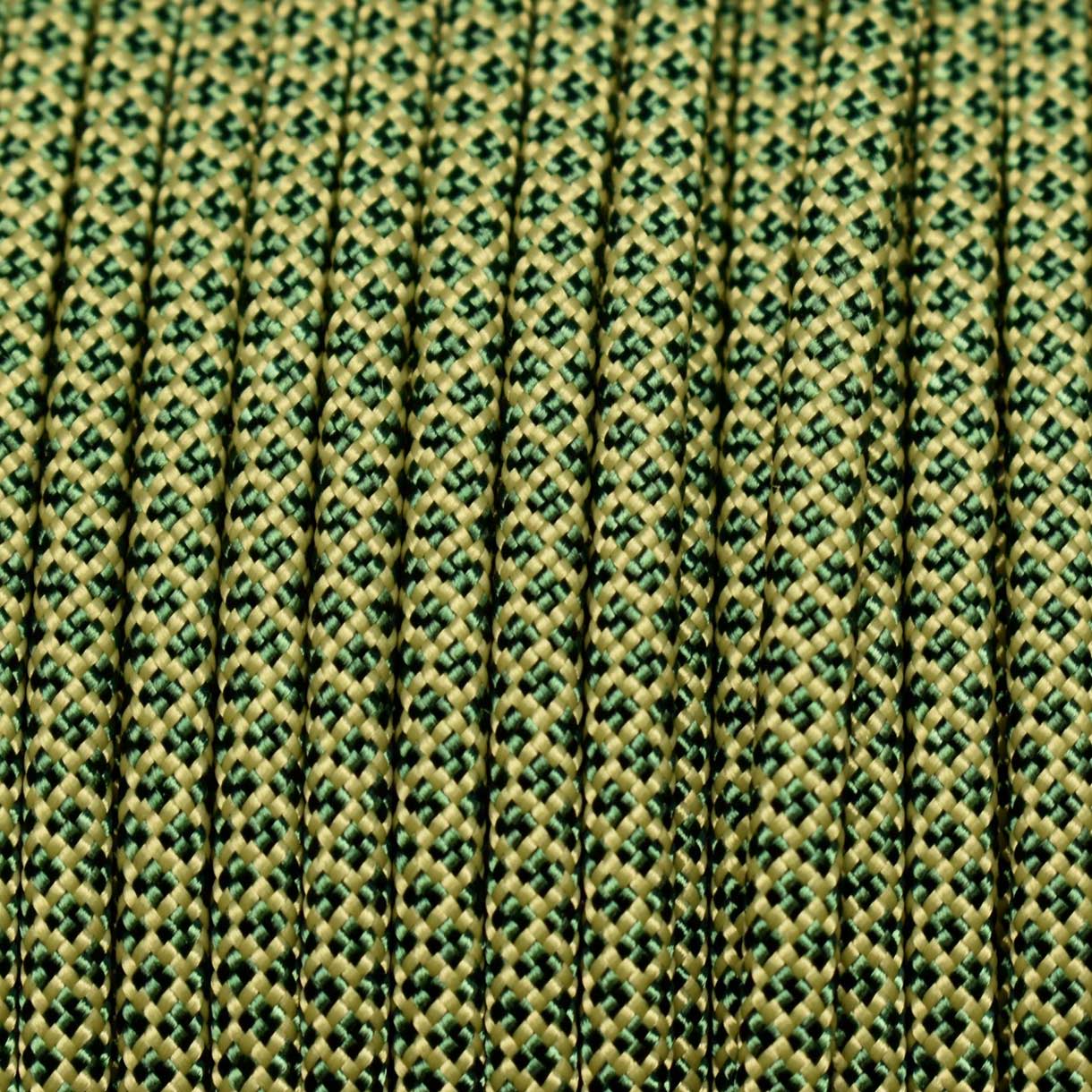 *550 Paracord Moss with Emerald Diamonds Made in the USA Nylon/Nylon (100 ft)