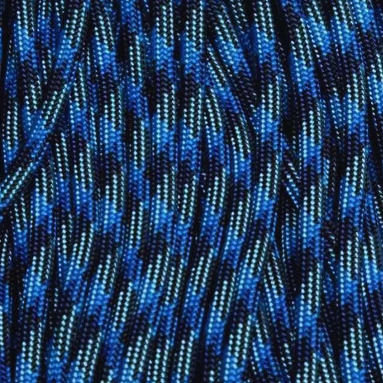 4 mm (5/32”) 550 Paracord Navy Camo Made in the USA Nylon/Nylon (100 ft) El Wood Braiding Co