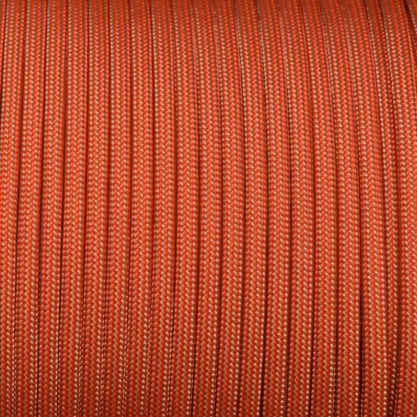 550 Paracord Neon Orange and Silver Stripes Made in the USA Nylon/Nylon (1000 FT.) - Paracord Galaxy