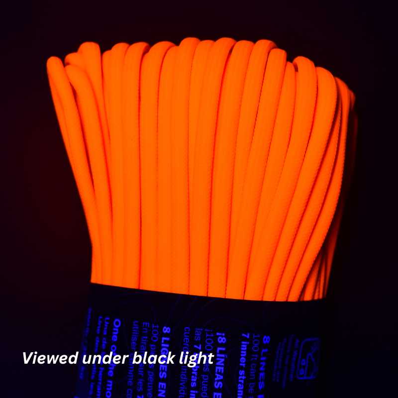 4 mm (5/32”) 550 Paracord Neon Orange Made in the USA Polyester/Nylon Atwood Rope MFG