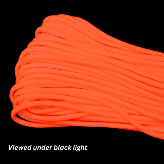 4 mm (5/32”) 550 Paracord Neon Pink Made in the USA Nylon/Nylon El Wood Braiding Co