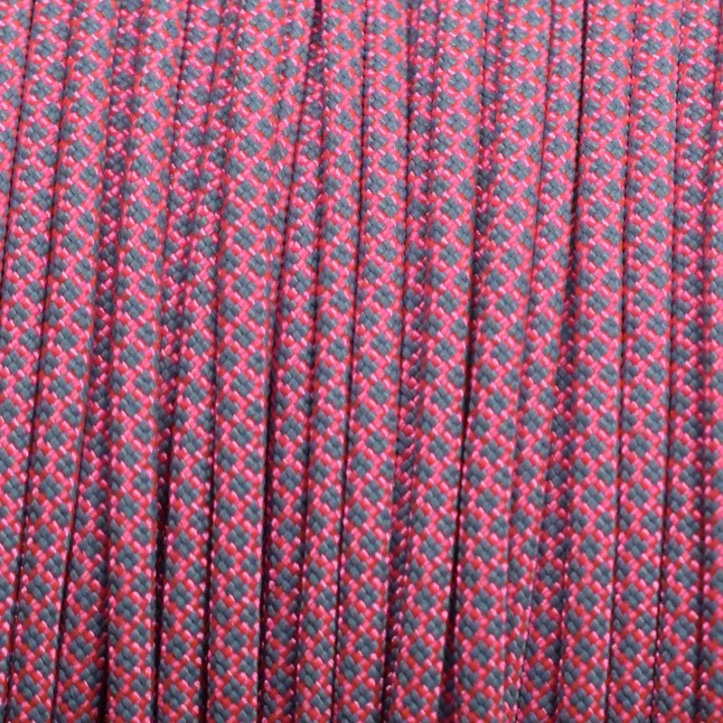 550 Paracord Neon Pink with Lavender Purple Diamonds Made in the USA Nylon/Nylon (1000 FT.) - Paracord Galaxy