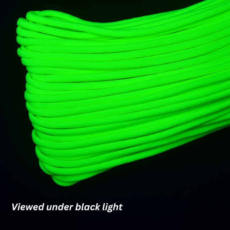 4 mm (5/32”) 550 Paracord Neon Yellow Made in the USA Nylon/Nylon El Wood Braiding Co