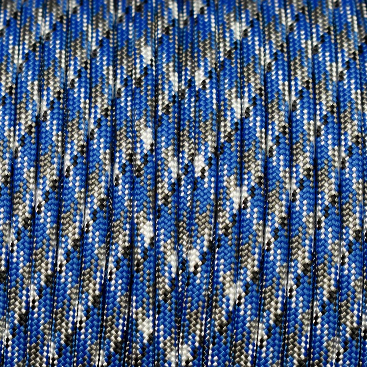 *550 Paracord New Blue Camo Made in the USA Nylon/Nylon (1000 FT.) - Paracord Galaxy