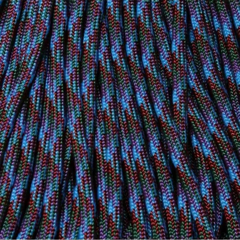 4 mm (5/32”) 550 Paracord Oil Slick Made in the USA Nylon/Nylon (100 ft) El Wood Braiding Co