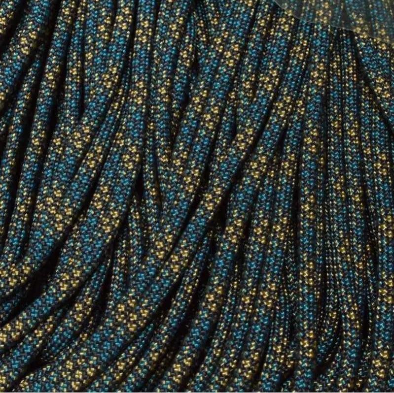 4 mm (5/32”) 550 Paracord Paradise Beach Made in the USA Nylon/Nylon (100 ft) El Wood Braiding Co
