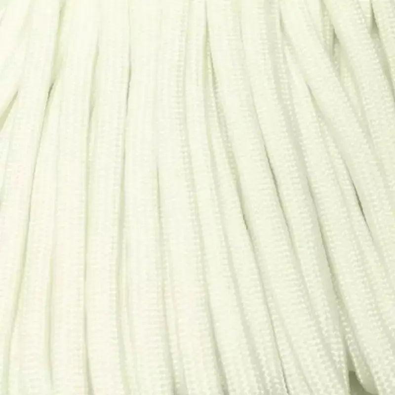 550 Paracord ParaGlow White Made in the USA Nylon/Nylon - Paracord Galaxy