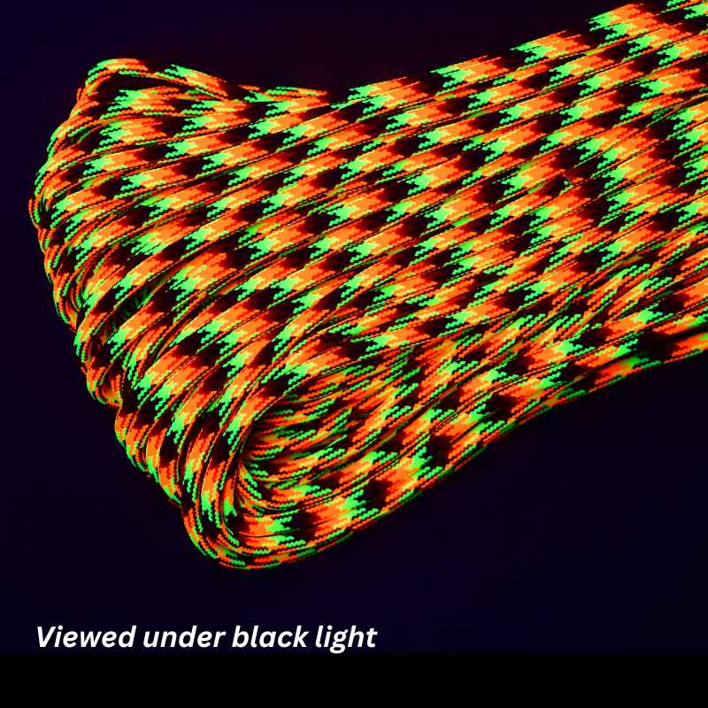4 mm (5/32”) 550 Paracord Phoenix Sunrise Made in the USA Nylon/Nylon (100 ft) El Wood Braiding Co