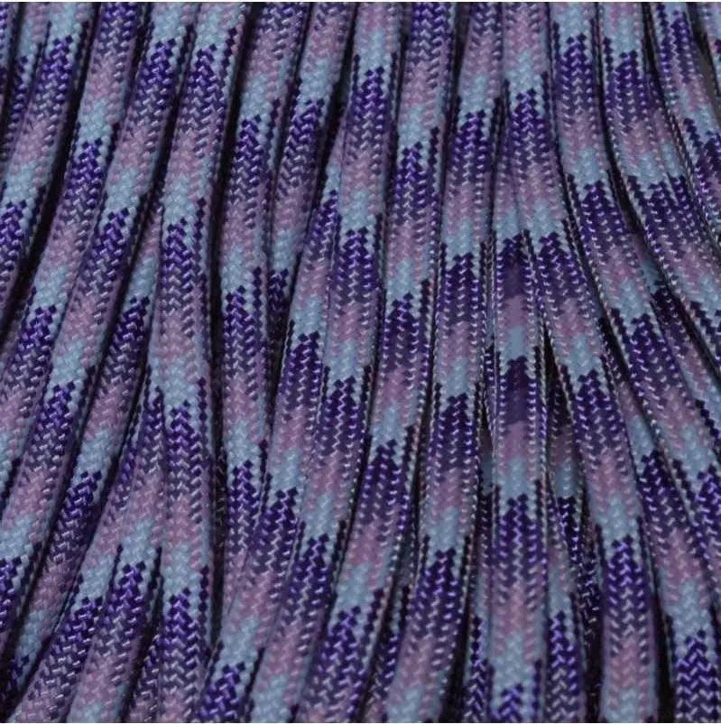 4 mm (5/32”) 550 Paracord Purple Blend Made in the USA Nylon/Nylon El Wood Braiding Co