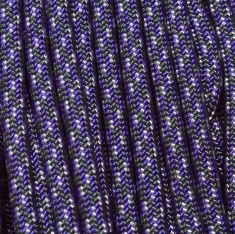 4 mm (5/32”) 550 Paracord Purple Rain Made in the USA Nylon/Nylon (100 ft) El Wood Braiding Co