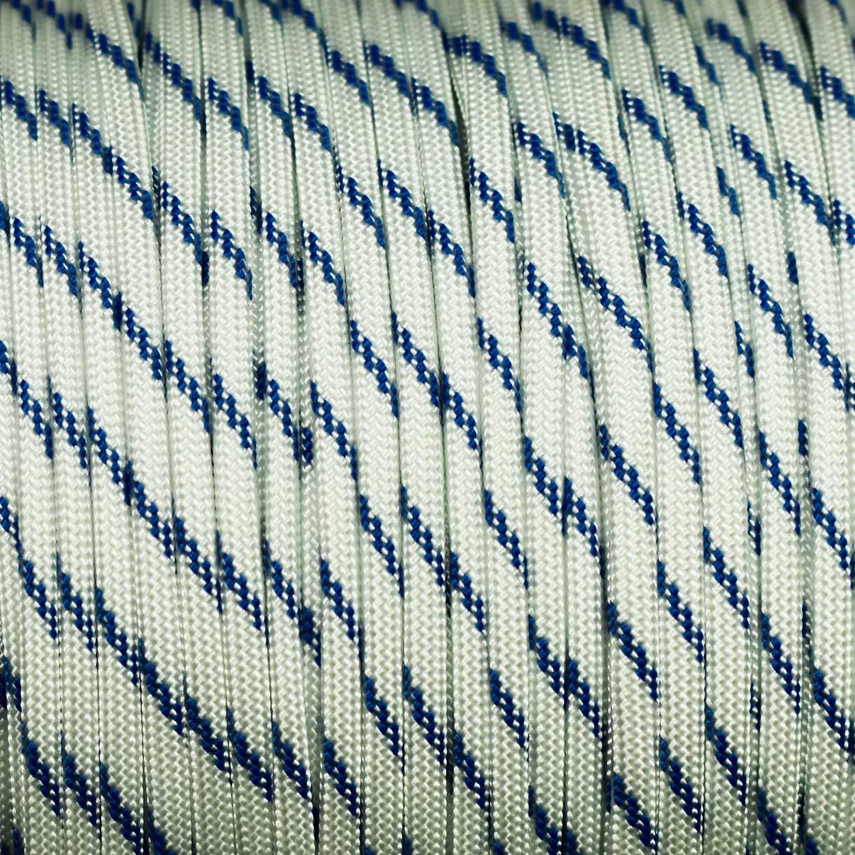 4 mm (5/32”) 550 Paracord Racing Stripes Made in the USA Nylon/Nylon (100 ft) El Wood Braiding Co