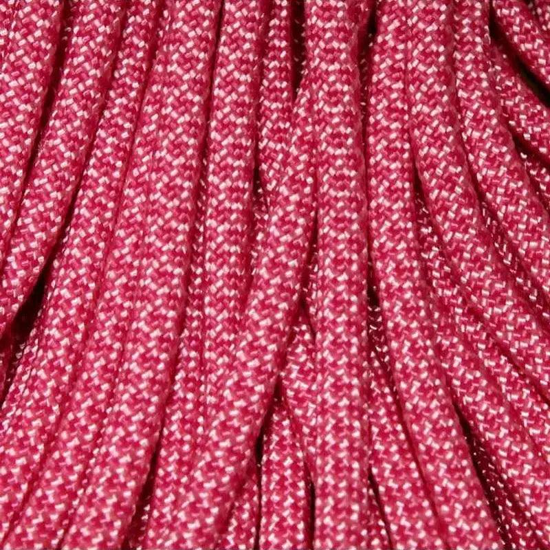 4 mm (5/32”) 550 Paracord Rose Pink with Fuchsia Diamonds Made in the USA Nylon/Nylon El Wood Braiding Co