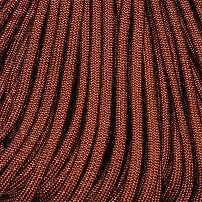 4 mm (5/32”) 550 Paracord Rust Brown Made in the USA Nylon/Nylon El Wood Braiding Co