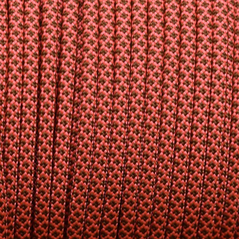 550 Paracord Salmon with Chocolate Diamonds Made in the USA Nylon/Nylon (1000 FT.) - Paracord Galaxy