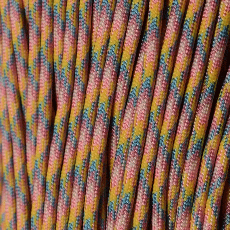 4 mm (5/32”) 550 Paracord Saturn Made in the USA Nylon/Nylon (100 ft) El Wood Braiding Co