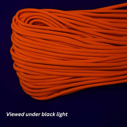 4 mm (5/32”) 550 Paracord Solar Orange Made in the USA Nylon/Nylon El Wood Braiding Co